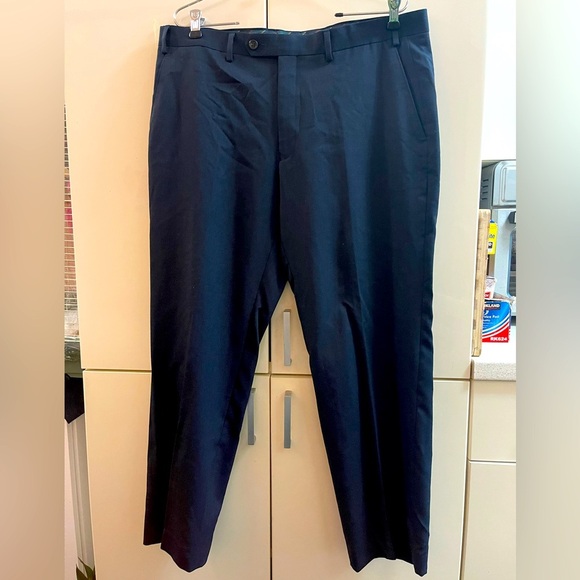 Chaps Navy Blue 100% Wool Dress Pants Men's Size 36x27 - Picture 1 of 7